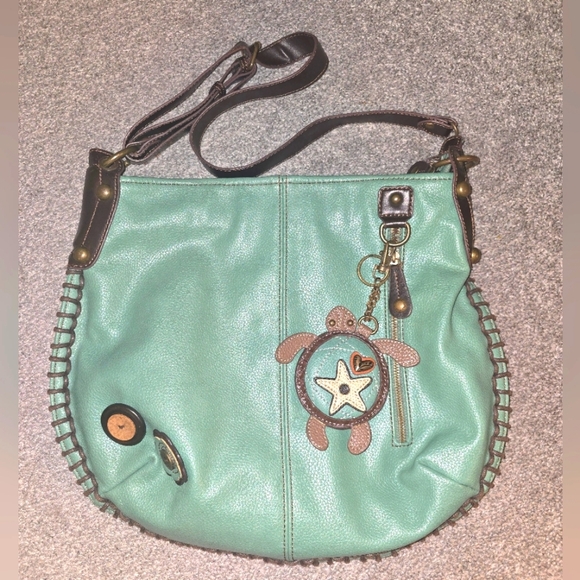 Chala Handbags - Chala Sea Turtle Tote With Coin Bag Assessory Travel Vacation Fun Leather